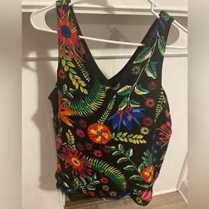 Violet + Claire floral chiffon tank